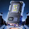 COB SMD Mini Keychain Flashlight USB Charging Hat Clip Light 500LM Portable Work Light Power Display for Camping Fishing Walking