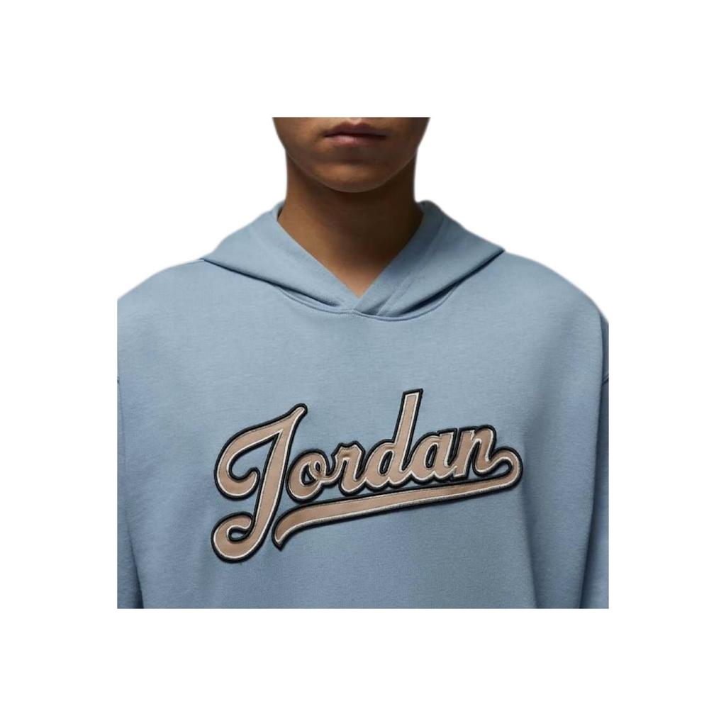 Jordan Letter Embroidery Casual Hoodie American Vintage Sweatshirt Unisex Hoodies Sky-Blue FN4614-436