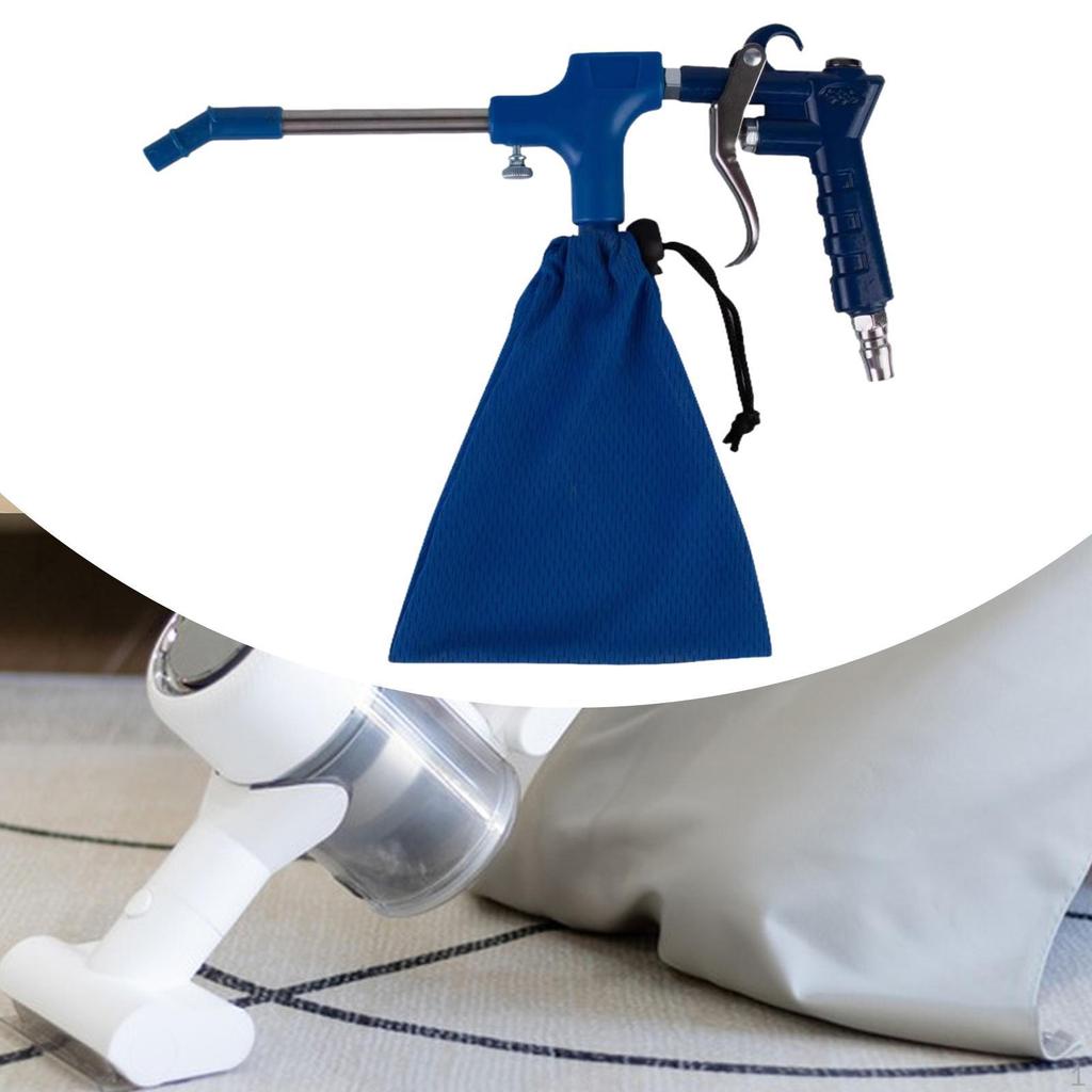 Air Blow and Suction Cleaning Tool Accessories Ergonomic Handle with Dust Collection Bag Blue