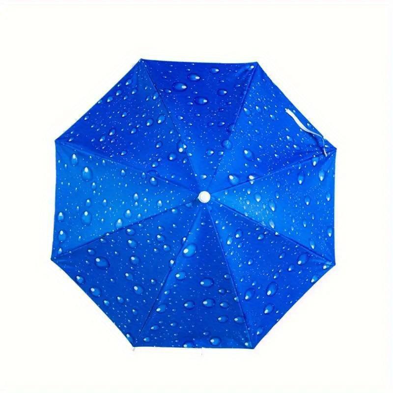 1pc/ 2pcs Drooping Fishing Hat Umbrella,  Adult Hat Umbrella, Head-wearing Umbrella Men and Women Outdoor Folding Sun Umbrella