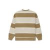 Li Ning Sport Fashion Series Color Block Striped Round Neck Pullover Sweatshirt Unisex Sweatshirt Seed-Brown AWDS537-3