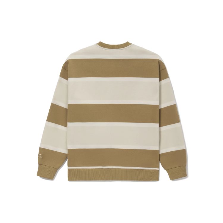 Li Ning Sport Fashion Series Color Block Striped Round Neck Pullover Sweatshirt Unisex Sweatshirt Seed-Brown AWDS537-3