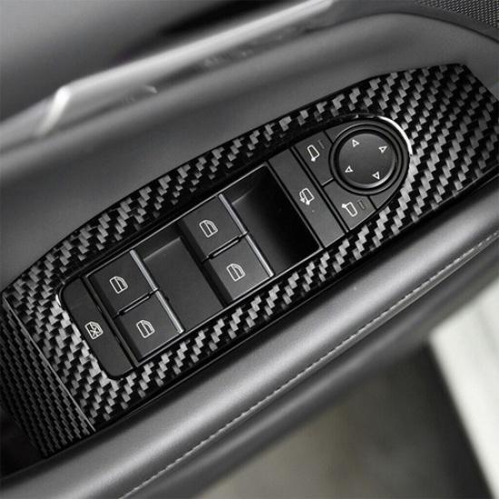 Fit For Mazda 3 Axela  Carbon Fiber Window Lift Swtich Panel Sticker LHD