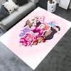 Office Rug Valentine's Day, Cats Theme 3D Printed Anti-Slip Rug-Machine Washable for Living Room