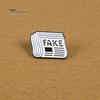 Cartoon Newspaper English Letter Fake Enamel Badge Brooch Pin Clothes Jewelry