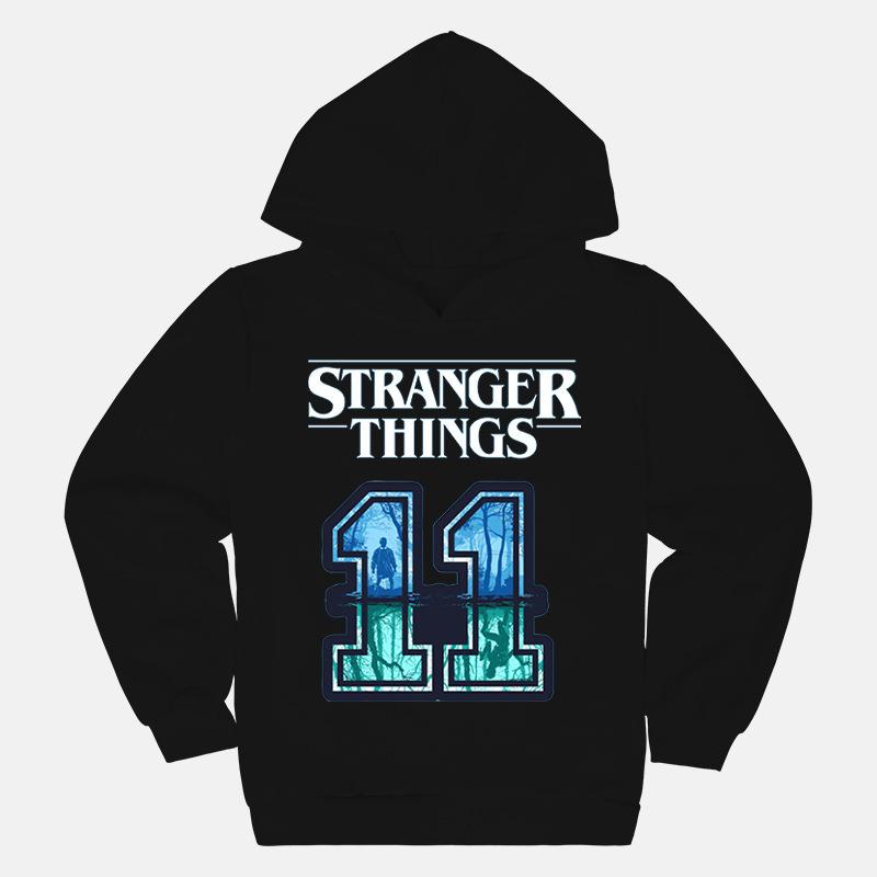 Stranger Thing Printed Children's Hooded Sweatshirt Spring and Autumn Top