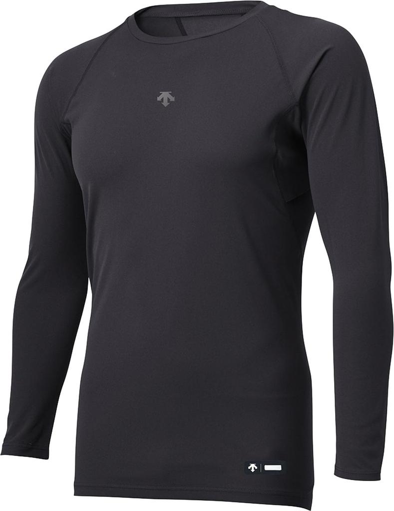 Descente Round Neck Long Sleeve Undershirt XO Men's DB5SUD20M, Black,