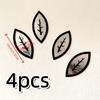 4pcs 15cmX7cm Mirror Wall Stickers Removable Wall Art Decals for Home Living Room Bathroom Office Dormitory Decorations