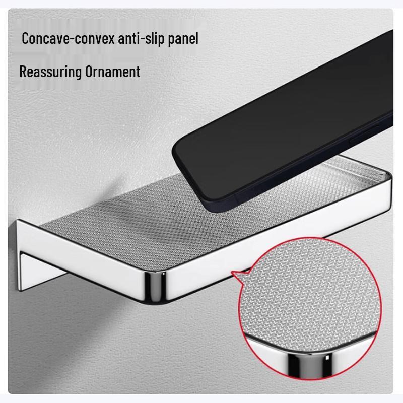 SVAVO 304 Stainless Steel Bathroom Phone Holder with Shelf