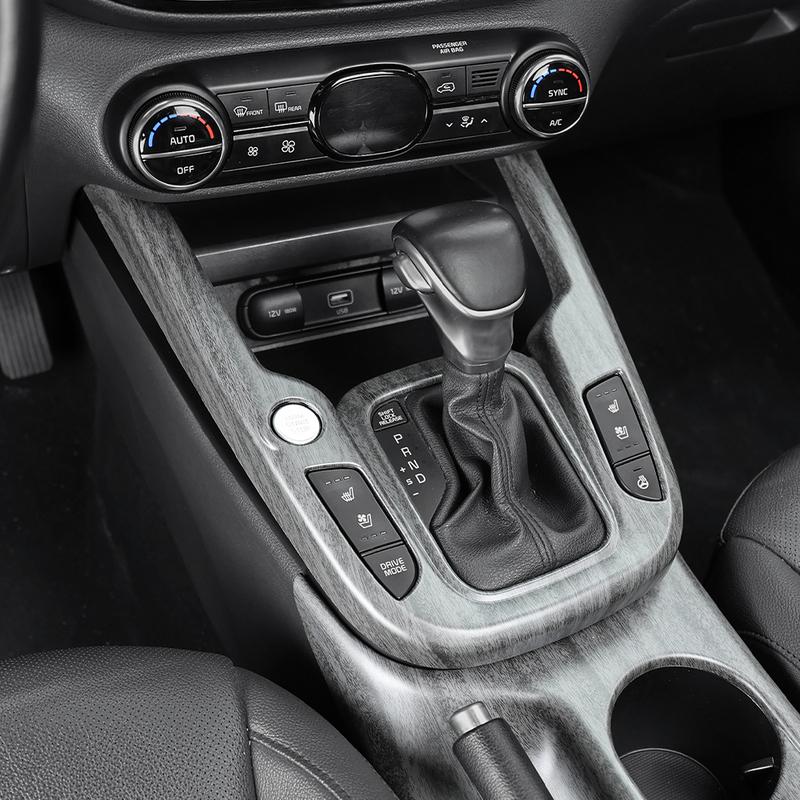 For KIA Soul -2025 Carbon Fiber Pattern Car Gear Shift Knob Console Panel Frame Cover Trim Car Accessories