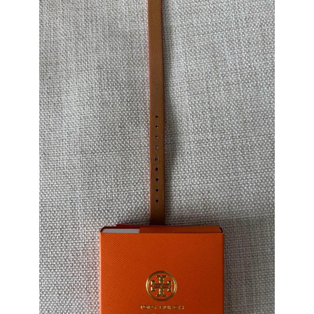 Used Tory Burch watch gold orange