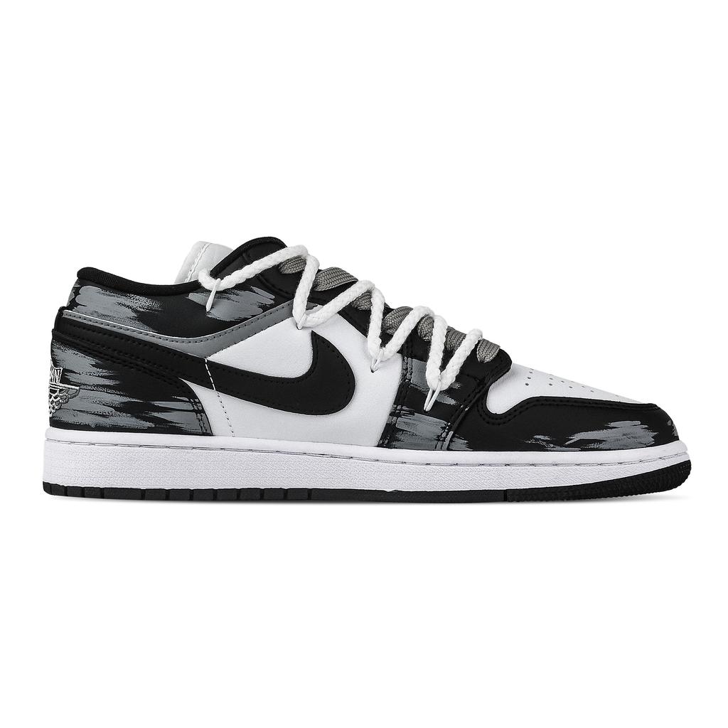 Jordan Air Jordan 1 Rose Branch, Heart Box Low top Vintage Basketball Shoes Unisex Black White Gray DC0774-101(Team773--)