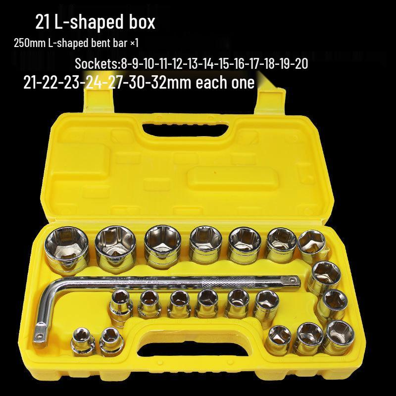 Multifunktionales T-Typ Sechskant-Steckschlüssel-Set für Autoreparatur und Reifenwechsel