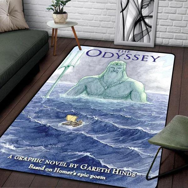 Ancient Greek Homeric Mythology THE ODYSSEY Printed Carpet for Living Room Sofa Bedroom Bedside Mat Bathroom Decoration