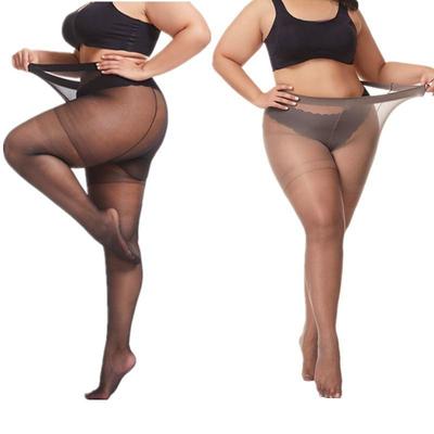 Plus Size Rajstopy Duże cienkie, rozciągliwe pończochy XXL Fat Rajstopy Oversize Legginsy