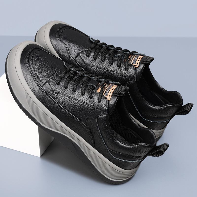 The first layer of cowhide autumn new men's casual shoes platform men's versatile men's shoes leather breathable shoes