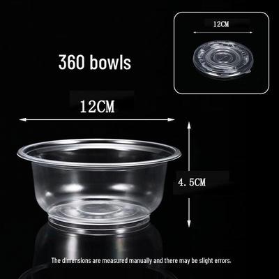 ZISIZ Disposable Plastic Bowl with Lid