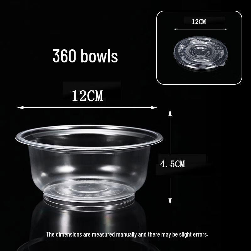 

ZISIZ Disposable Plastic Bowl with Lid