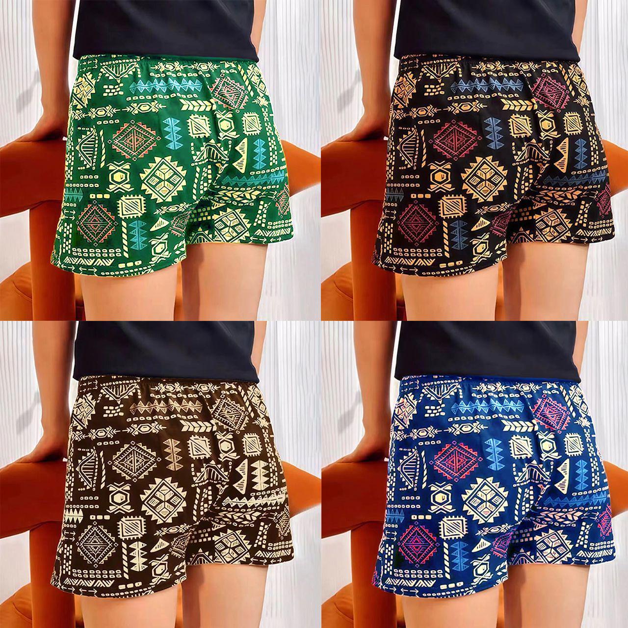 

Retro Ethnic Style Men s Breathable Boxer Shorts: Casual Home Wear Briefs L (45-55kg)