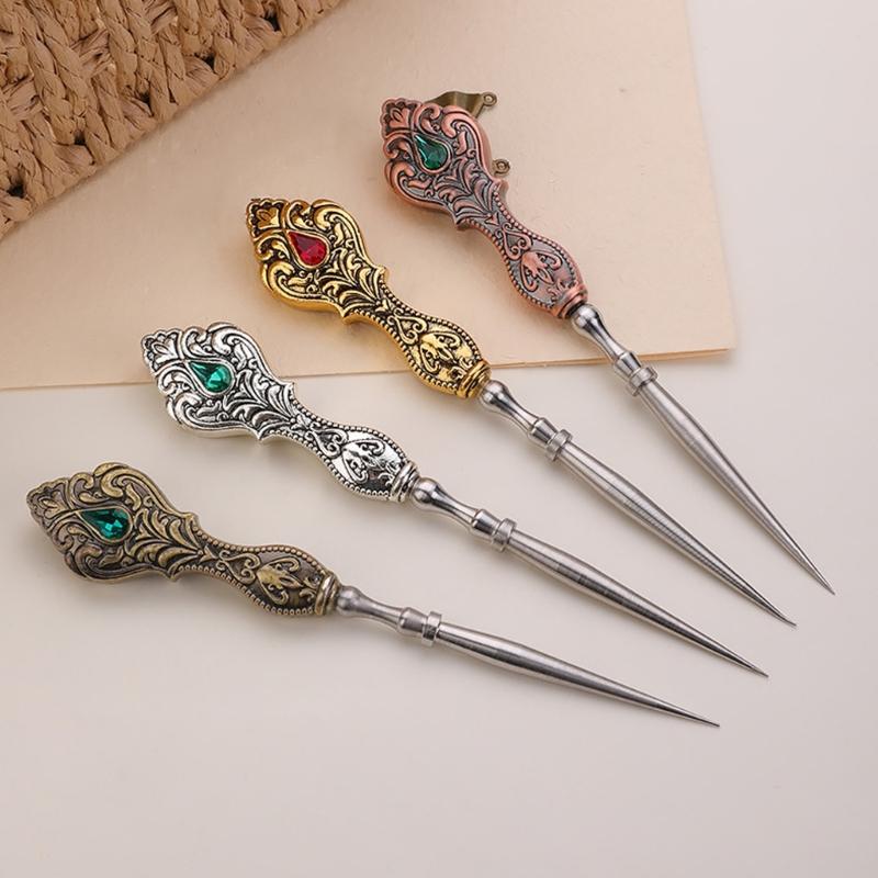Vintage Sewing Awl Leather Stitching Awl Tool Stainless Steel Sewing Awl For Leather Stitching Shoe Repair