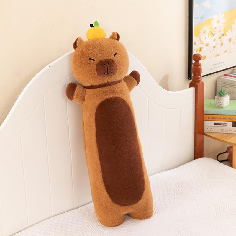 

New Buddhist capybara long throw pillow Kapibara plush toy doll sleeping leg long pillow 70cm (0.5kg)