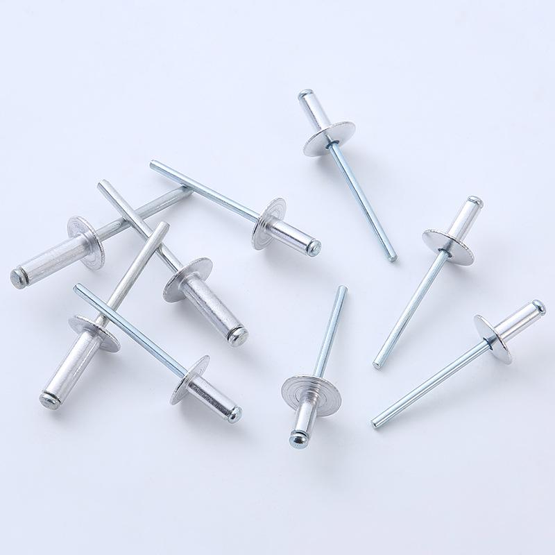 Aluminum Iron M4 Big Head Open End Rivet with Flat Round Head and Large Flange
