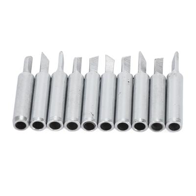 10Pcs Soldering Iron Tips Replacement Electric Soldering Station Welding Equipment Accessories with Hole