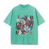 2026 Mens Japanese Style Koi Fish Carp Printed Crew Neck Tee 100 Pure Cotton Loose Fit Soft Breathable Short Sleeve Daily Walkin