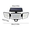 Solar Lights Outdoor Waterproof With Remote Motion Sensor 2500 LM Waterproof Lamp 3-Heads Outdoor Solar Yard Lights For Outside