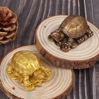1PC Turtle Resin Ornaments Copper Turtle Ornaments Feng Shui Furnishings Prosperous Mascot