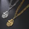 Vintage Celtics Knot Fox Pendant Necklace Viking Animal Loki Dragon Nordic Amulet Stainless Steel Jewelry Gift for Men Women