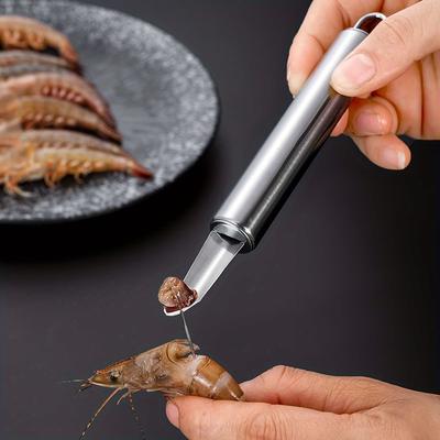 1pc Stainless Steel Shrimp Tail Extractor Tool -Efficient for Removing Shell,Easy Cleaning,Ideal for Shrimp Prep- Kitchen Gadget