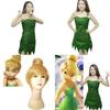 Fee Tinkerbell Cosplay Kleid Grün Pixie Kostüm Für Erwachsene Mit Niedlichem Design Und Baumwollmischgewebe