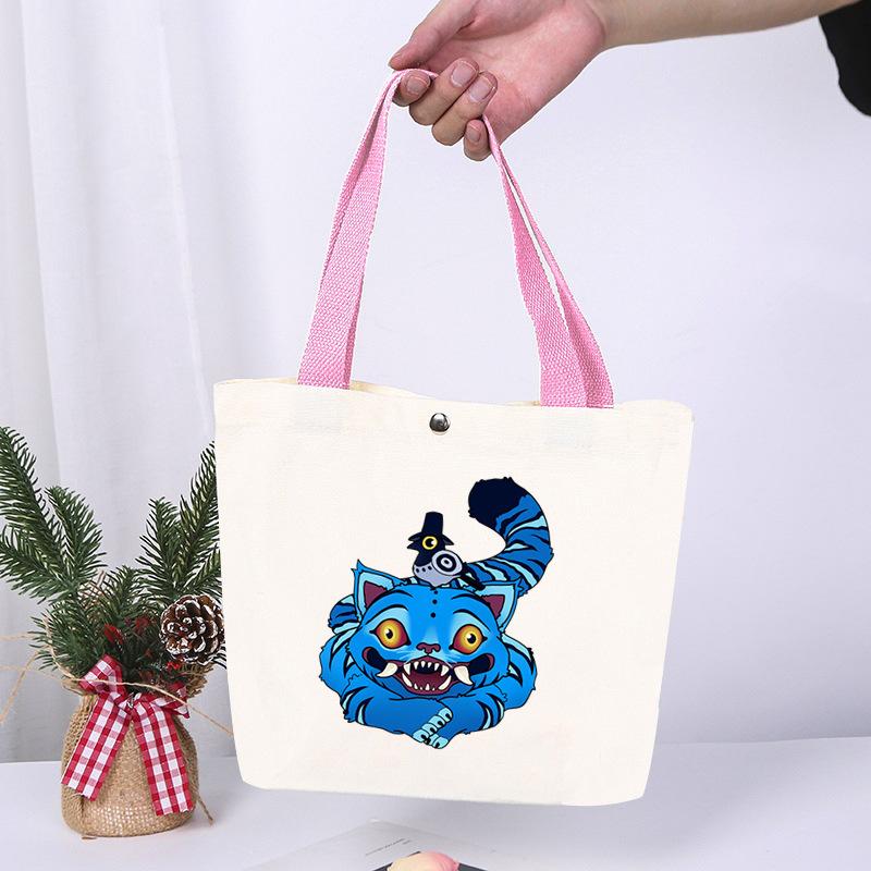 K-Pop Anime Cartoon Printed Student Fashion Casual Canvas Bag Going Out High Value Portable Shoulder Bag