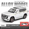 Model auta Toyota Land Cruiser z hliníkové slitiny v měřítku 1/18, Dětská hračka s autentickými zvuky a světly, Prémiový sběratelský kousek pro automobilové nadšence