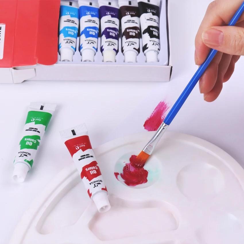 12 Colors Acrylic Paints Set Oil Gouache Watercolor Painting Pigment for Art Drawing Supplies