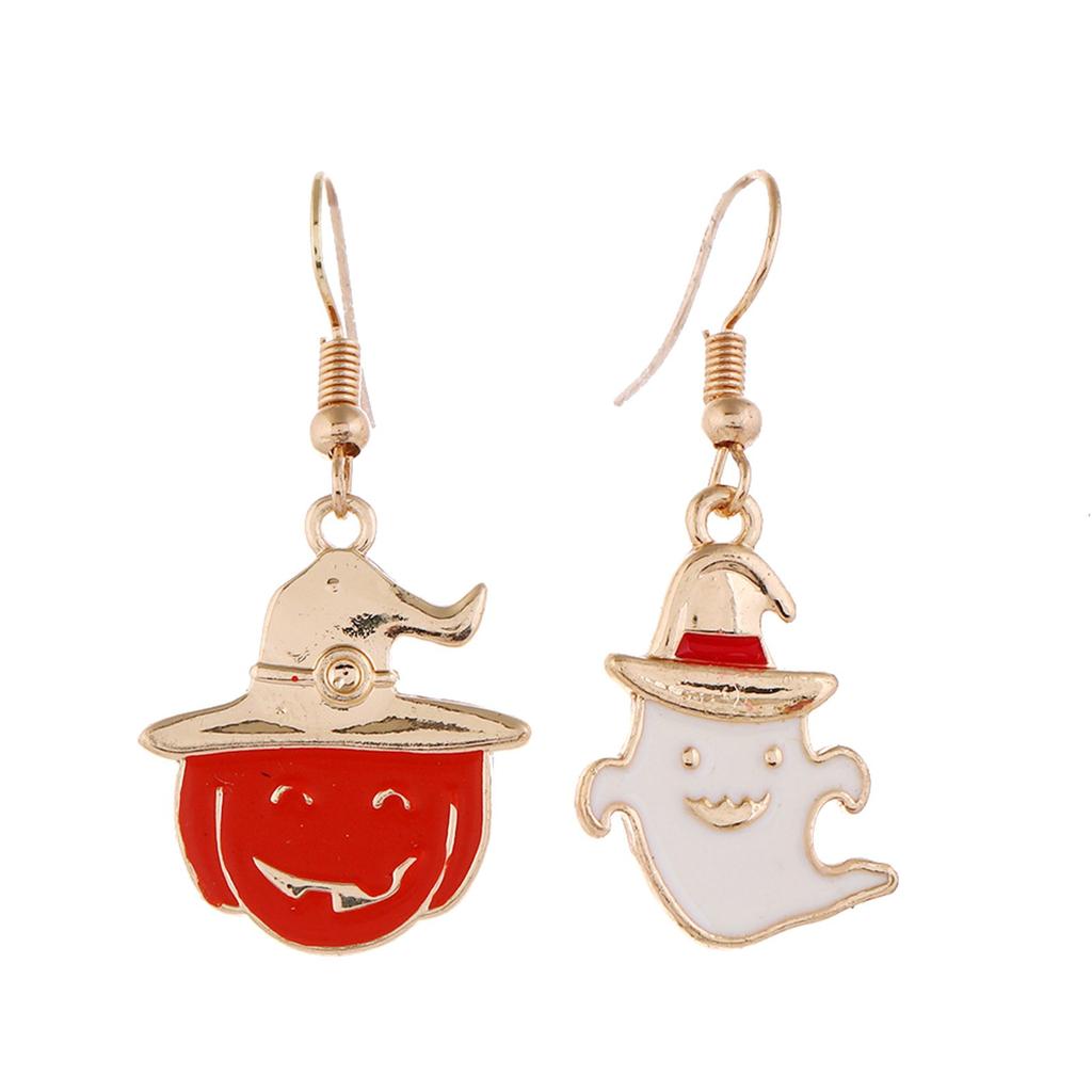 Fashion Casual Halloween Ghost Drop Earrings Lightweight Tassel Design for Women Party Accessories