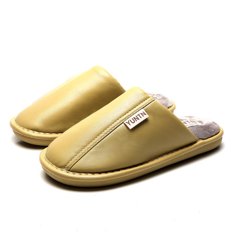 

Водонепроницаемые облачные нескользящие хлопковые тапочки - Мягкая подошва, теплые домашние из ПУ кожи для пар, мужчин и женщин - Идеально для осени и зимы Size 25 (fits 36-37)