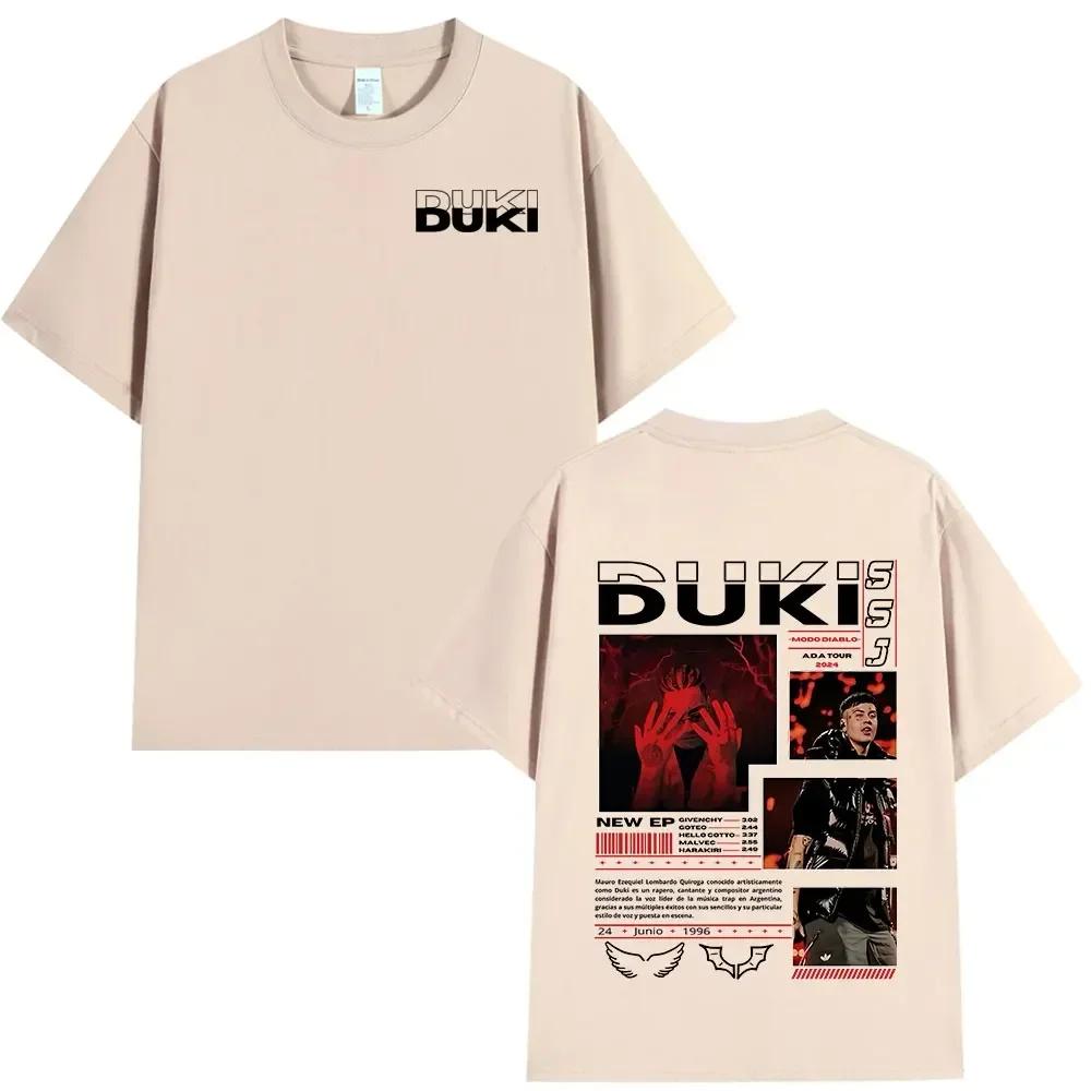 Rapper Duki ADA Tour Merch T-shirt Men's Women Clothing Cozy T-shirts Hip Hop Short Sleeve T Shirts Streetwear
