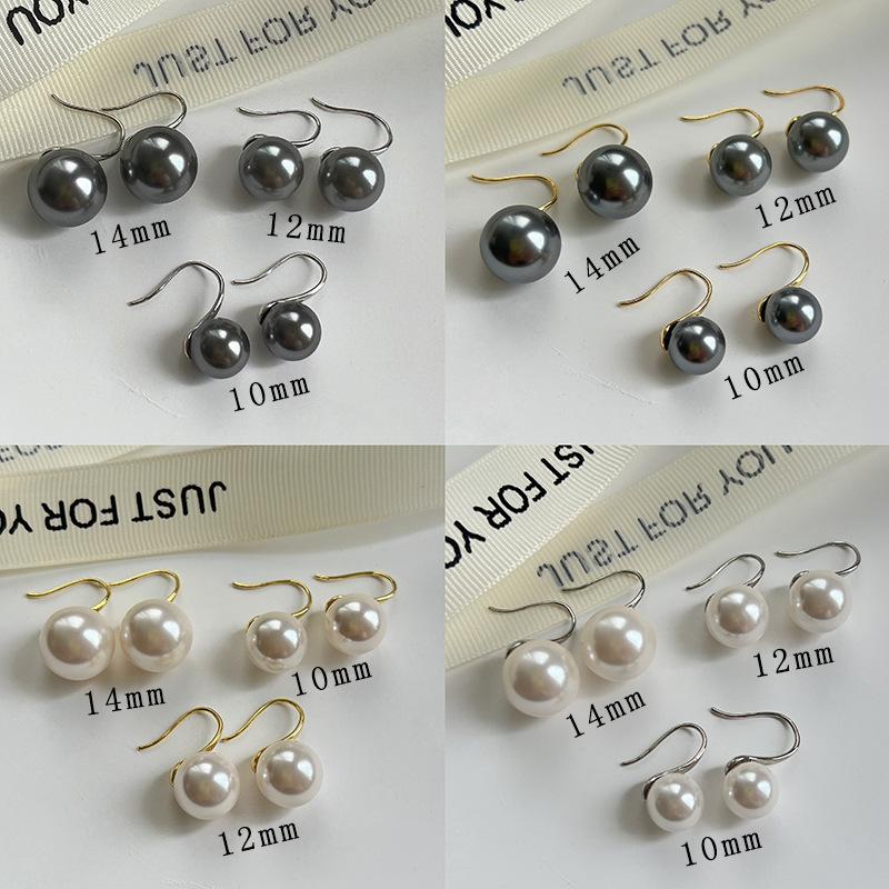 Pearl earrings women's niche unique earrings new earrings fashion commuter ear hooks high-end temperament earrings