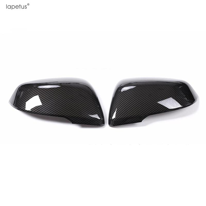 Rearview Mirror Cap Shell Protection Decoration Cover Trim Carbon Fiber Accessories For BMW X1 F48 2016 2017 2018