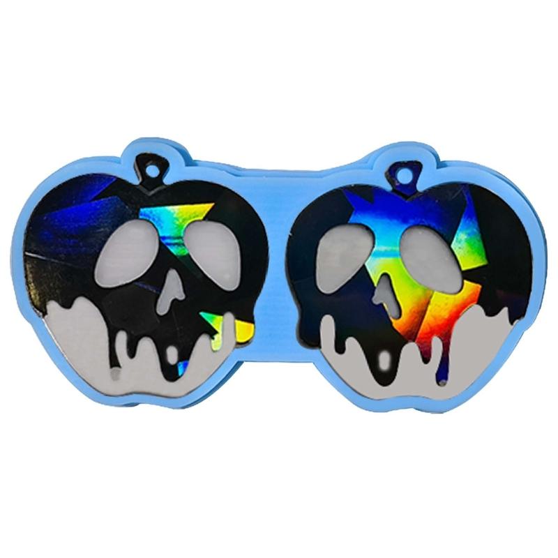 Licht und Schatten Schlüsselanhänger Silikonform Perforierbare Ohrringe Anhänger Handgemachte Form Valentinstag Geburtstagsgeschenk Schmuck