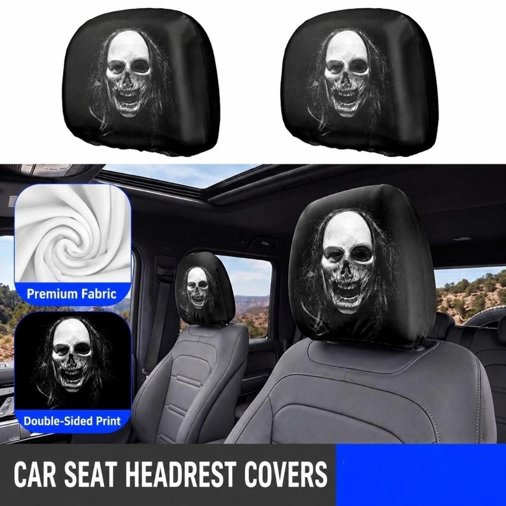 2pcs Universal Car Headrest Cover Elastic Car Seat Covers New Seat Protector  For Sedan Truck SUV