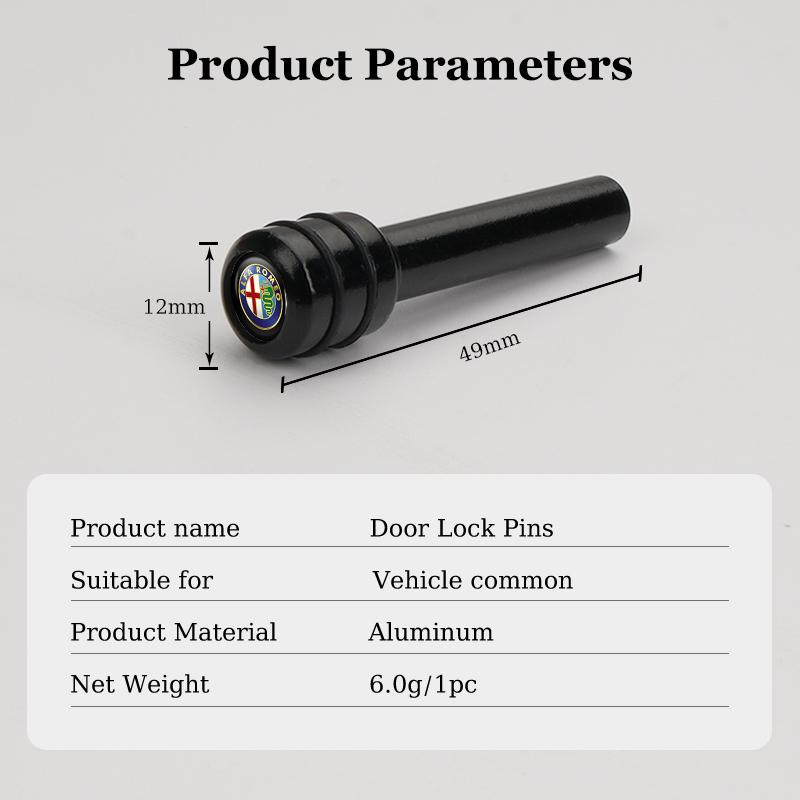 Car Interior Auto Lock Door Lift Alloy Safety Pin For Alfa Romeo Giulietta 159 147 156 166 Mito Giulia GT Tonale Stelvio khg156
