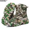 New Jungle Hunting Boots Combat Boots Military Boots Men's High-top Camouflage Desert Boots Outdoor Apprentice