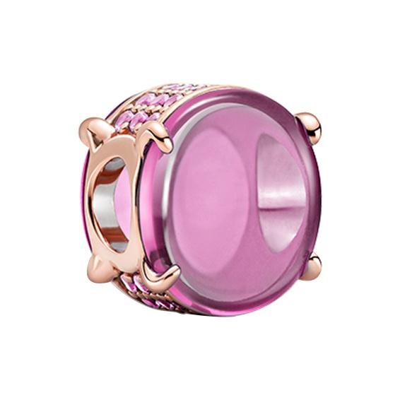 Pandora Pink Oval Gemstone Charm Women Charm 789309C02 Pink