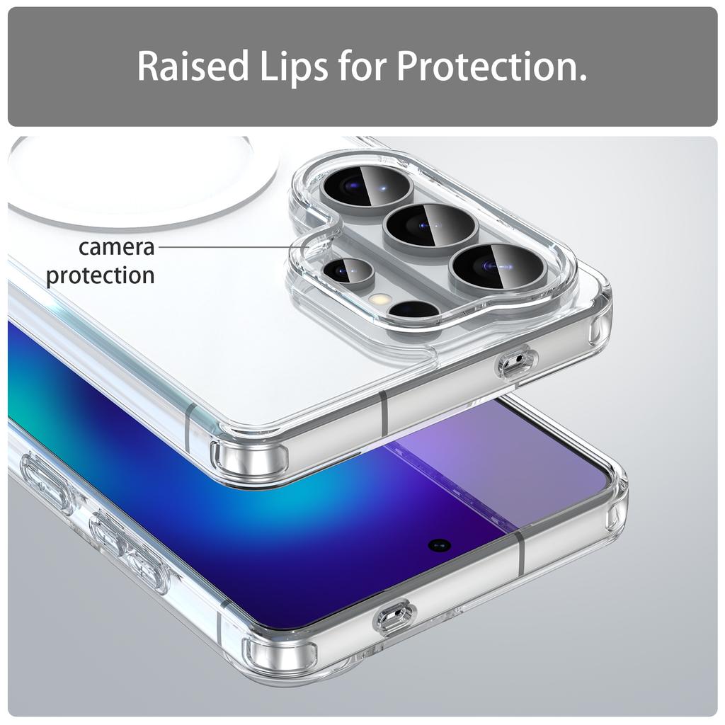 Samsung Galaxy S26 Ultra Clear Phone Case,Non-Yellowing Magnetic Phone Case for Samsung Galaxy S26 Ultra