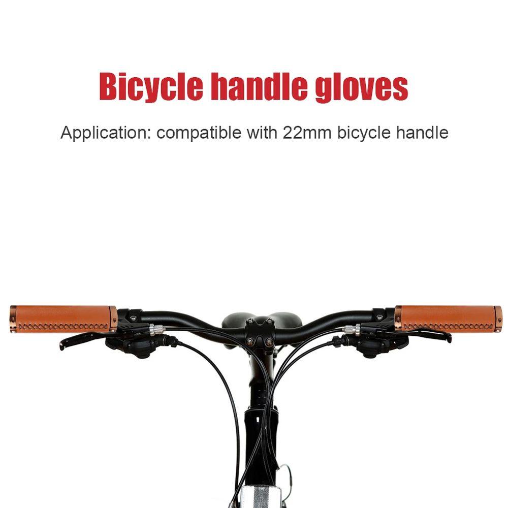 Cover MTB Cuffs Mountain Bike Grip Cover Bike Cowhide Grips Bicycle Handle Grips Bike Retro Grips