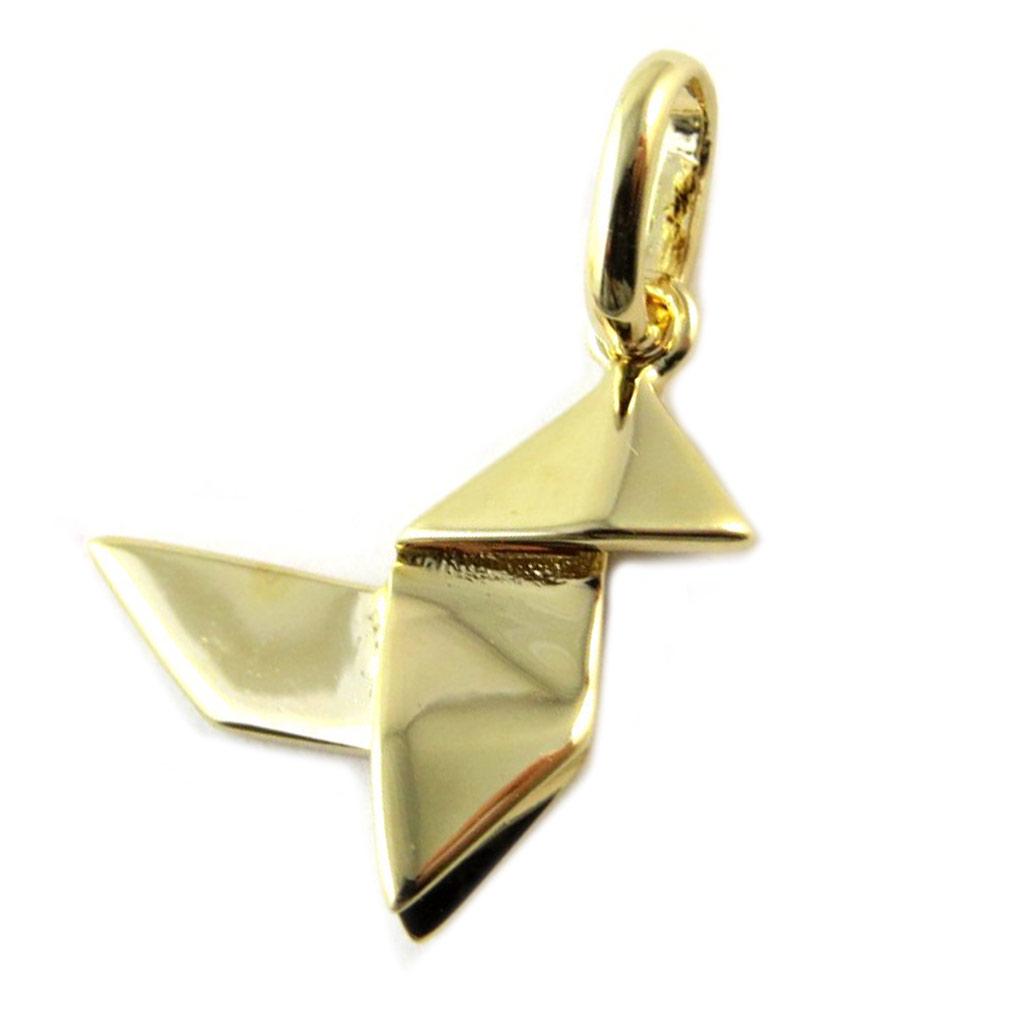 Les Trésors De Lily [P1166] - Gold Plated 'Origami' Pendant (traditional Casserole Dish) - 12x12 Mm