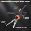 2/1PCS Gardening Pruner Shears with 360 Degree Swivel Blades Stainless Steel Scissors Grass Cutter for Flowers Branches Grass
